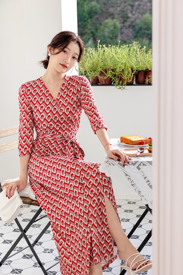 模特白甜 裙子拍照 连衣裙拍照