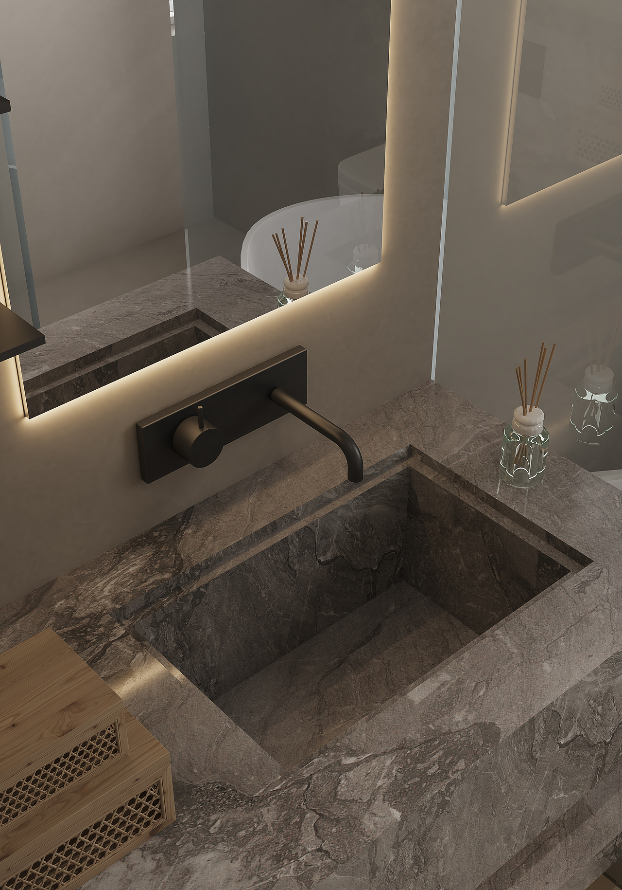 卫生间 茶室效果图表现