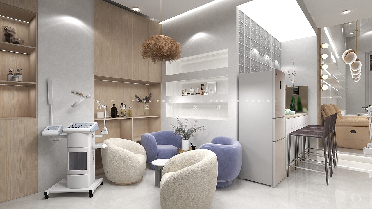 『广西』60m² 美甲美睫店℃ 韩式简奢风