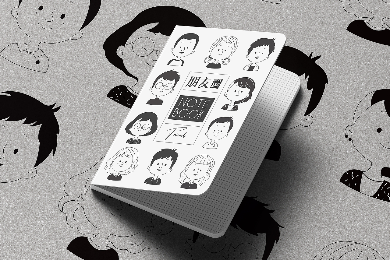 可爱人物矢量插画-笔记本（图ZMzAxNTEzNjA0） - 包装 - 站酷设计师三萬Sanwan原创素材 - 站酷ZCOOL