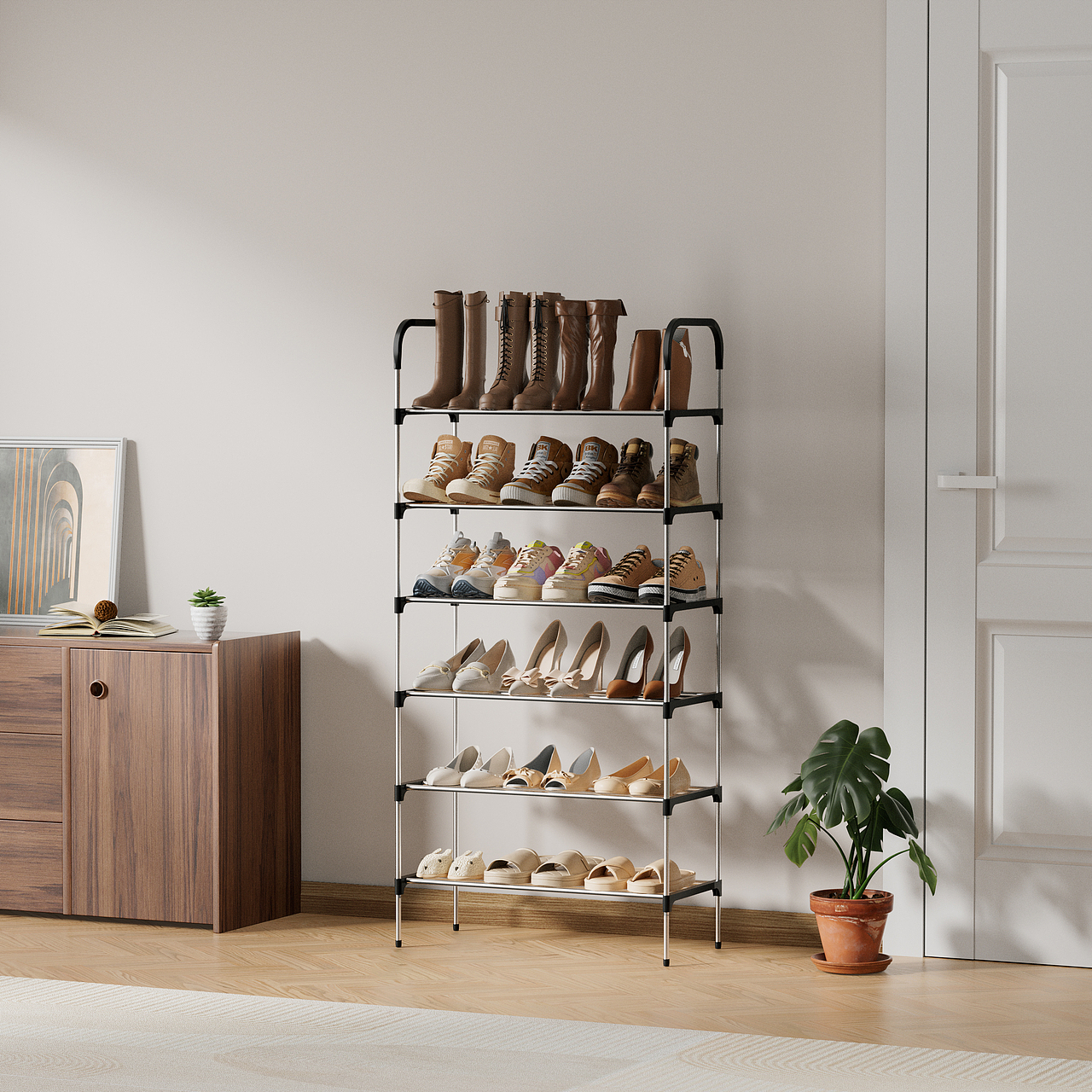 亚马逊户外工具房&金属鞋架渲染效果分享