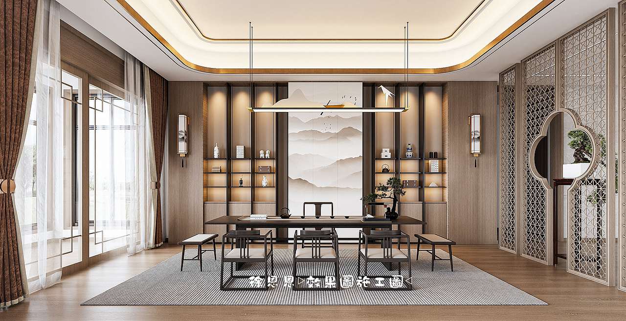 新中式别墅，以意会形的含蓄之美，还你一场风花雪月