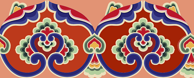 莲花纹边饰小练习