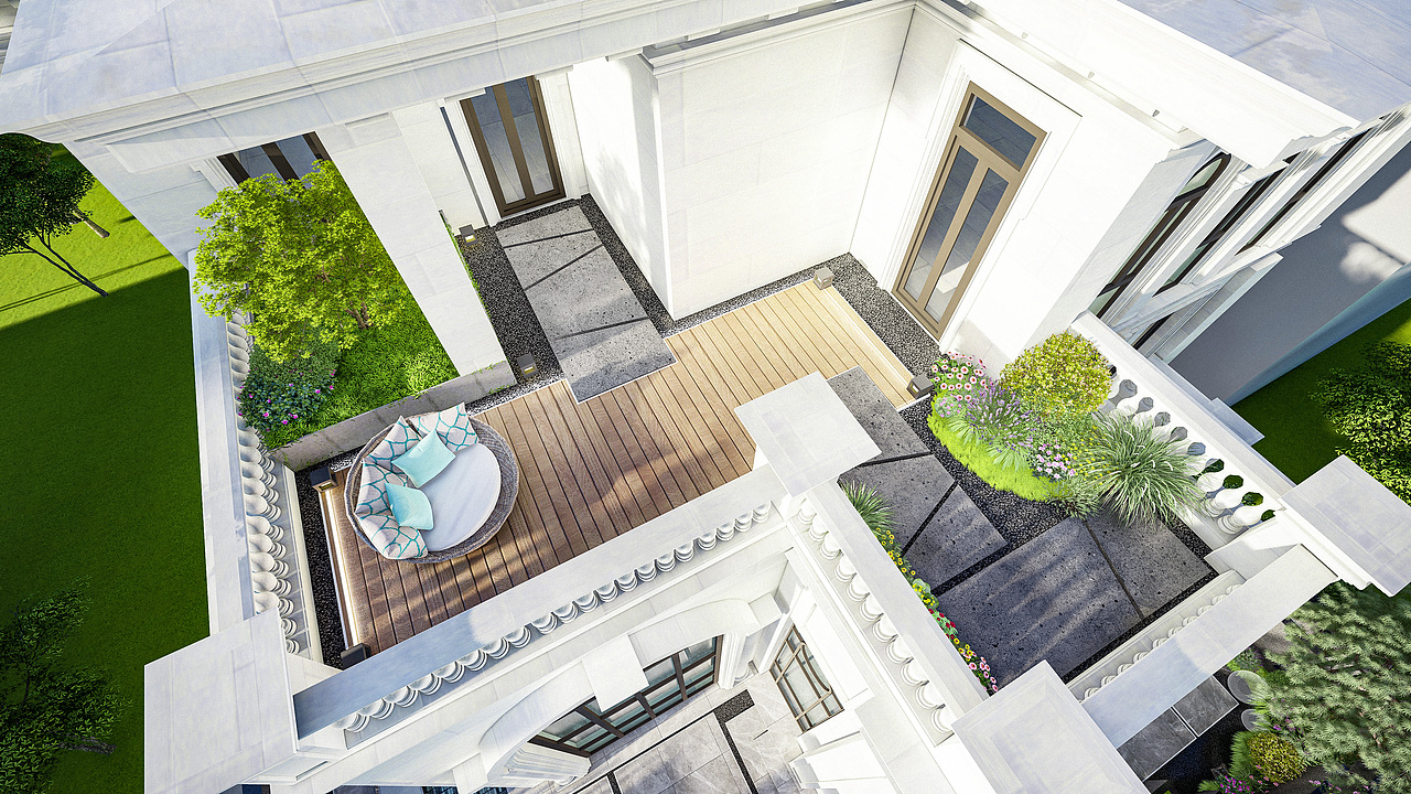 现代简约别墅庭院景观方案（图ZMzMxMDExMTg4） - 景观设计 - 站酷设计师梁西凹原创素材 - 站酷ZCOOL