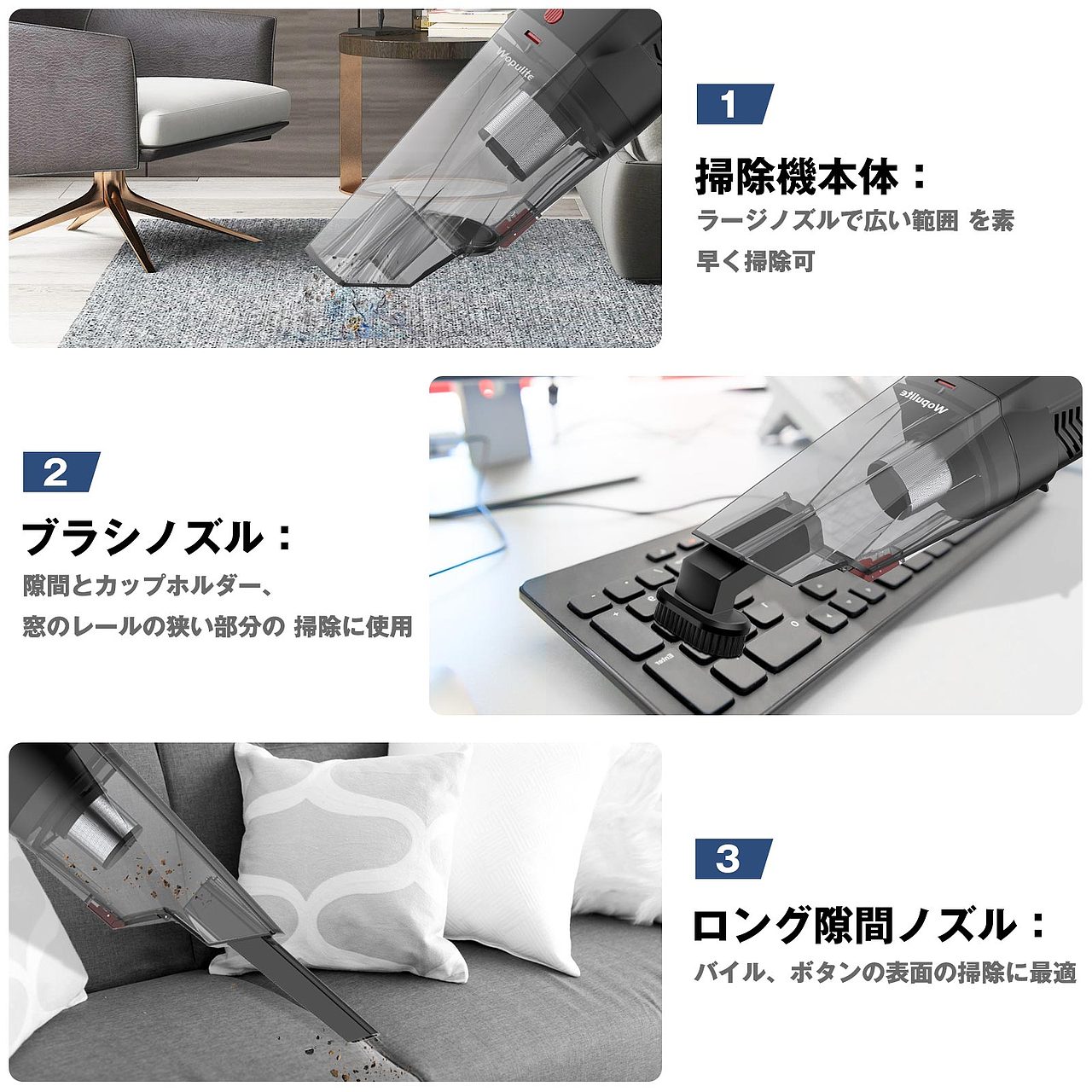 亚马逊自主研发产品-吸尘器日本站主图和A+