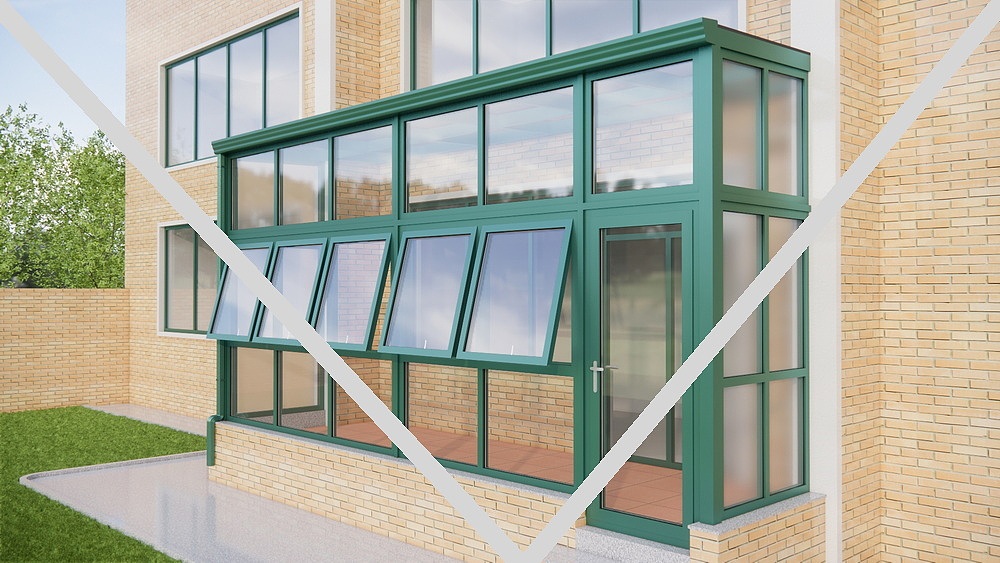 系统型材阳光房设计效果图S2145