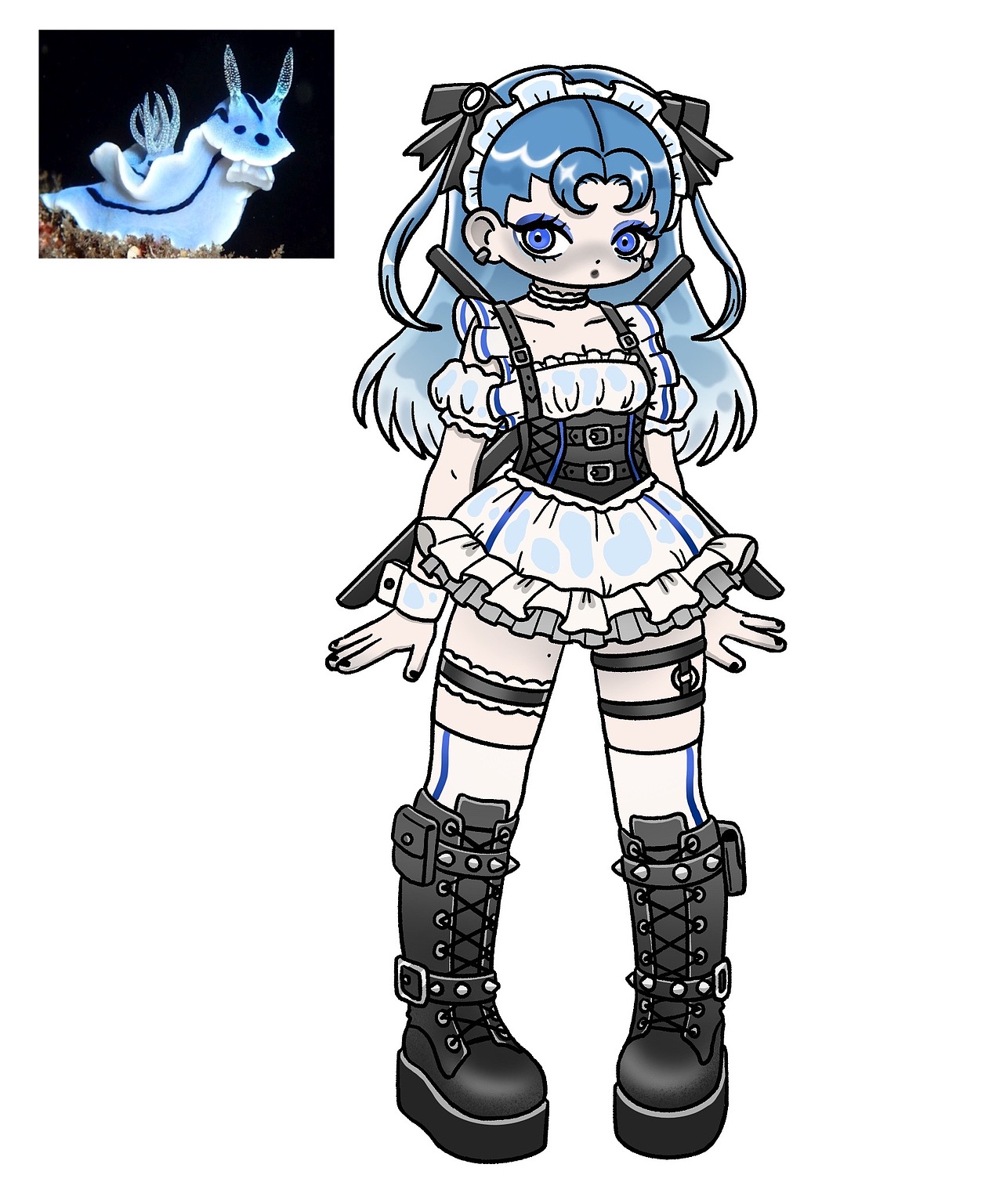 蓝色魔女人物设计