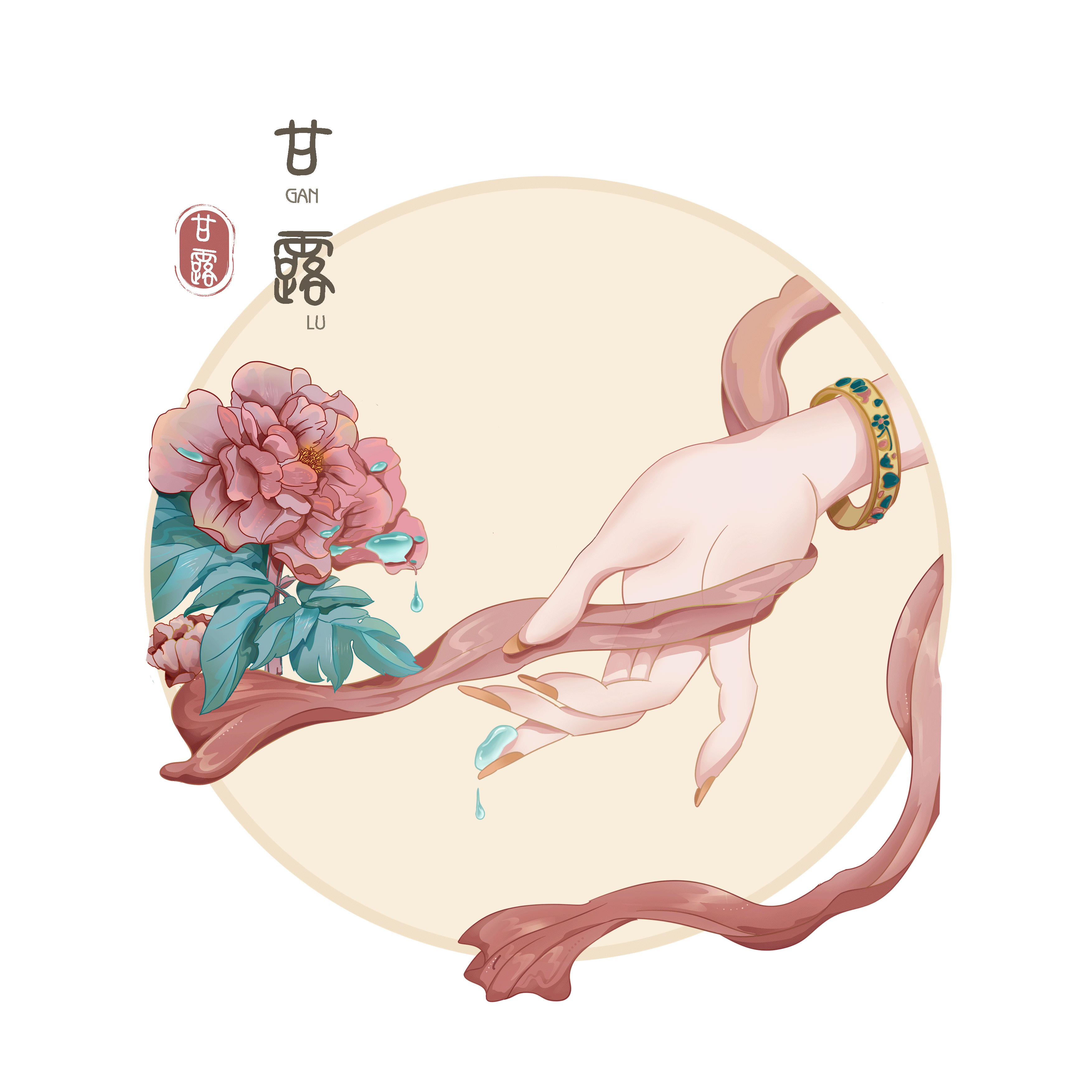 国风国潮美妆插画 | 仕女妆粉（图ZMzAzODY1MTU2） - 商业插画 - 站酷设计师kk奥利原创素材 - 站酷ZCOOL