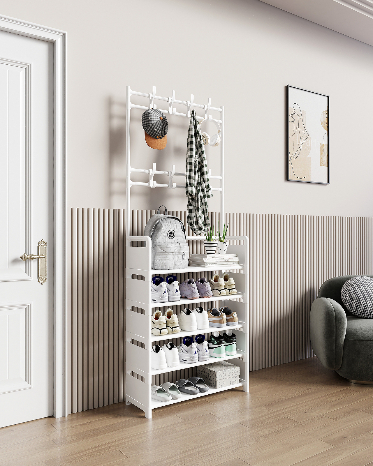 3Ds Max + Vray 《鞋帽架》