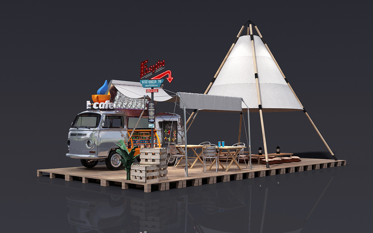 美式露营主题美陈（图ZMzQzMDA1NzI4） - 建筑/空间 - 站酷设计师苏州商业美陈设计原创素材 - 站酷ZCOOL