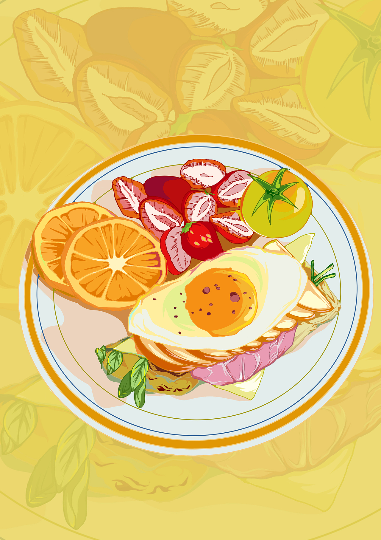 美食插画（图ZMzQzNTE0ODAw） - 商业插画 - 站酷设计师凤黯涂图原创素材 - 站酷ZCOOL