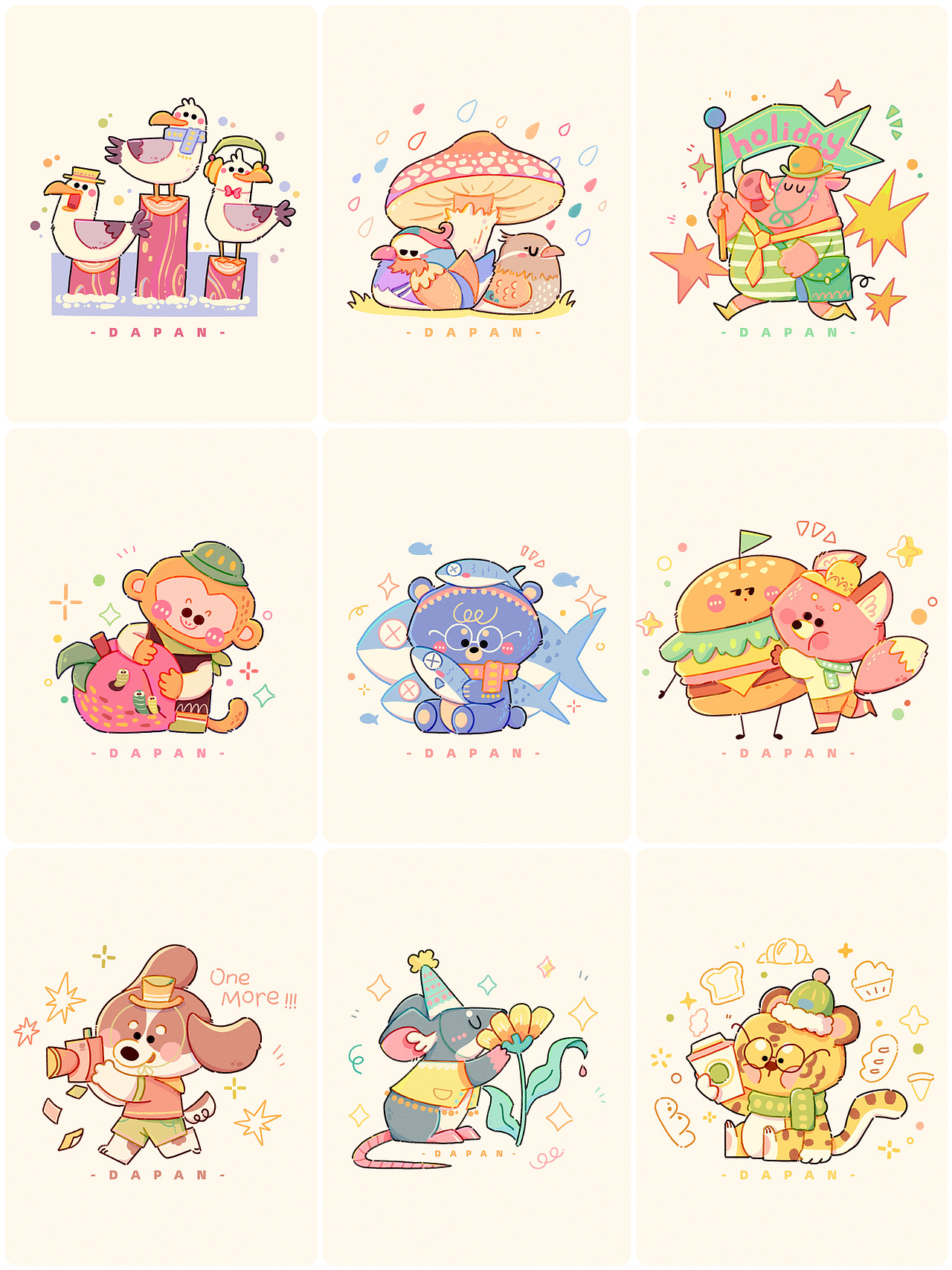 小动物插画合集