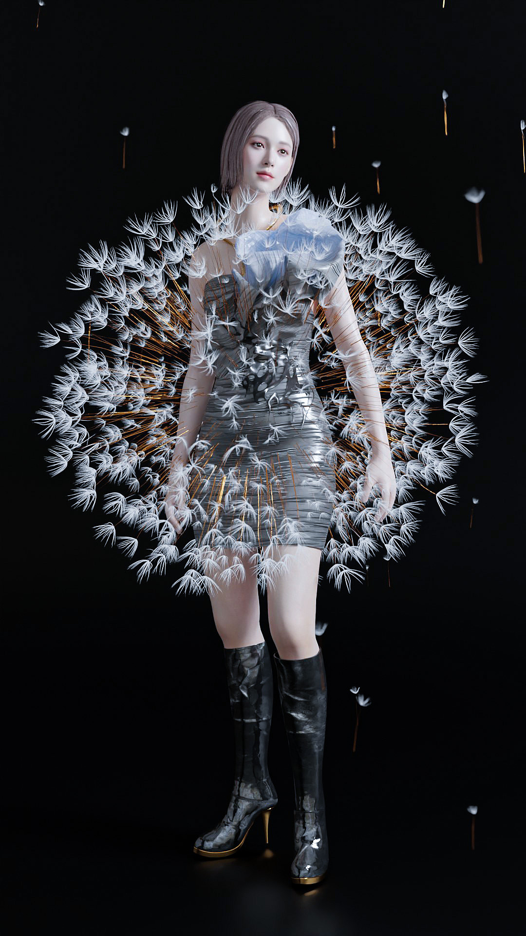 宇宙装置艺术蒲公英虚拟时装数字藏品系列495夜风辰直播中等5人发布14