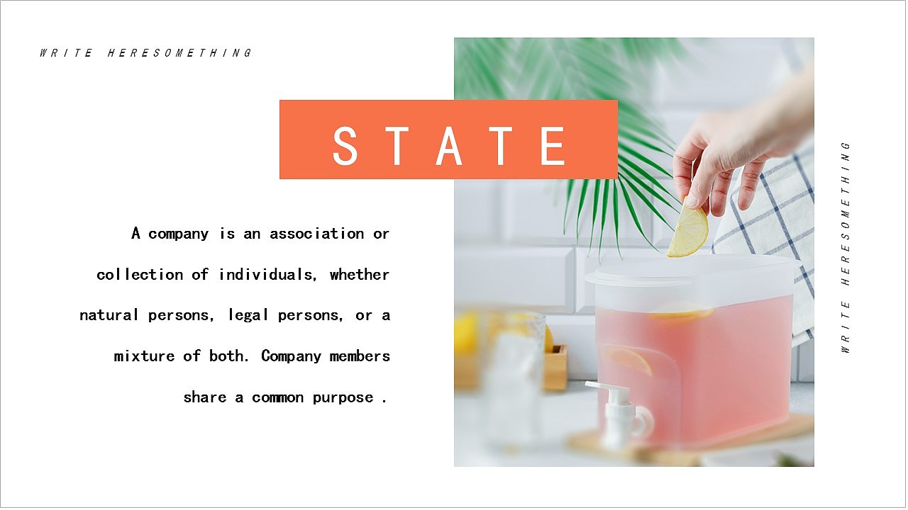 简约橙色杂志风产品宣传画册展示PPT模板