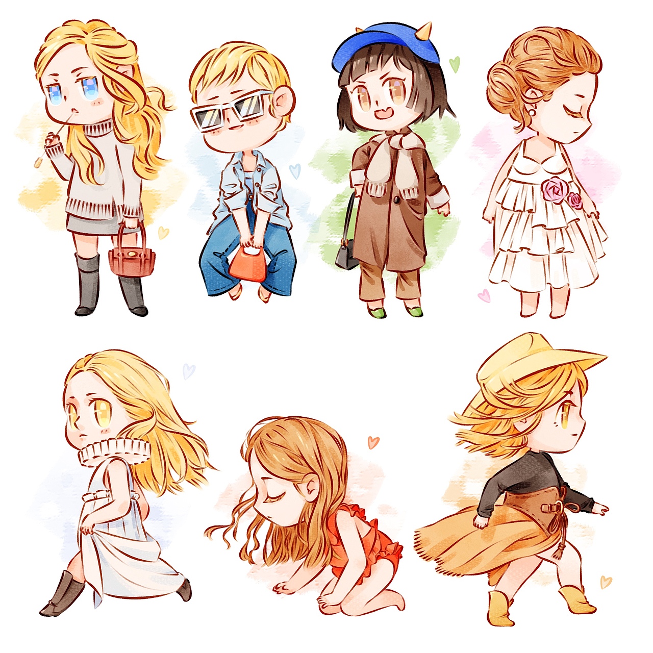 Q版插画习作（图ZMzY5Mjc4OTEy） - 创作习作 - 站酷设计师Mega丼原创素材 - 站酷ZCOOL