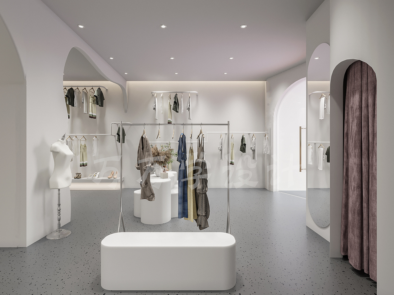 去繁从简,高级优雅的服装店设计_万万学设计-站酷zcool