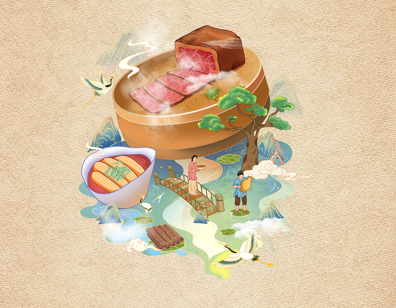 牛肉包装插画（图ZMzUwMDMxNjA0） - 个人网站 - 站酷设计师左右设计i原创素材 - 站酷ZCOOL