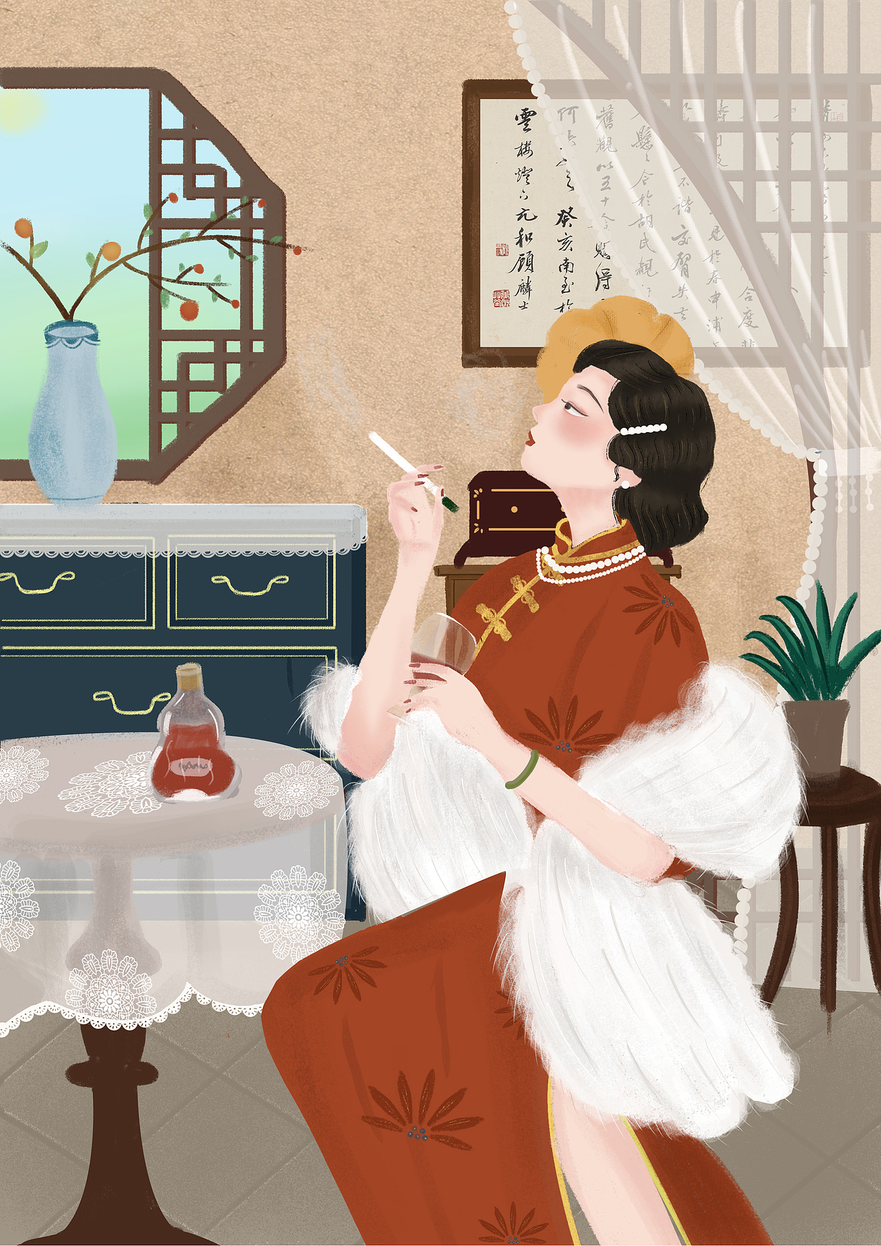 民国 复古插画（图ZMjk2NjU0ODI4） - 创作习作 - 站酷设计师feelinglong原创素材 - 站酷ZCOOL