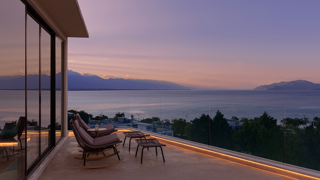 《流水望月》大理青绿海景度假酒店设计（图ZMzIzNDczNDcy） - 酒店餐饮设计 - 站酷设计师寻常设计原创素材 - 站酷ZCOOL