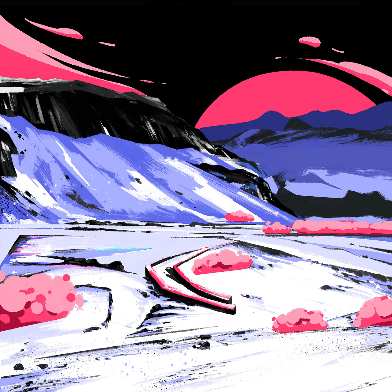 长白雪⛰️（图ZMzM0OTE3NDc2） - 商业插画 - 站酷设计师猫不喜原创素材 - 站酷ZCOOL