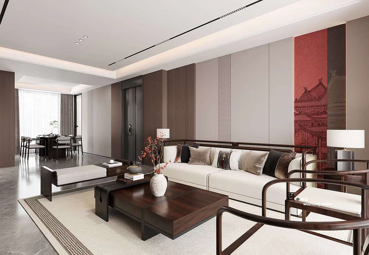 吾中视觉设计——新中式客餐厅