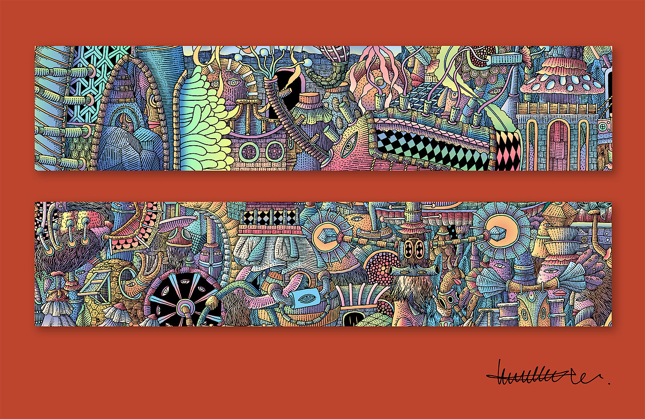 《山海经长卷系列之九声声乐》（图ZMzMzMzc5MjQw） - 艺术插画 - 站酷设计师八月李插画原创素材 - 站酷ZCOOL