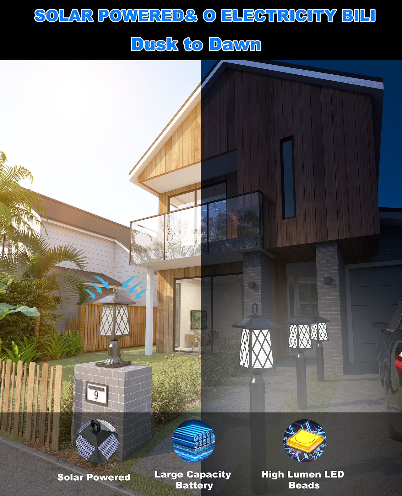 作品-太阳能柱头灯（图ZMzY3NjA3NzI4） - 产品 - 站酷设计师蒙奇Dli娜原创素材 - 站酷ZCOOL