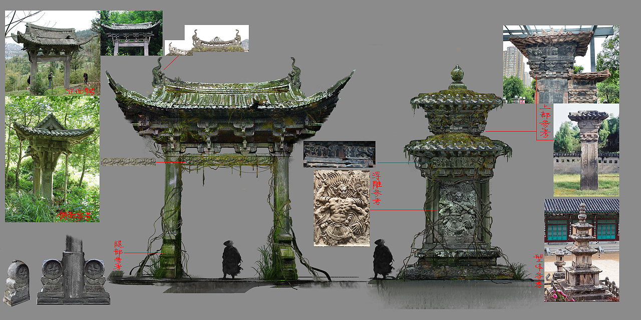 武侠乂-悬棺场景设计（图ZMzA2NjMwOTIw） - 概念设定 - 站酷设计师mtn1870原创素材 - 站酷ZCOOL