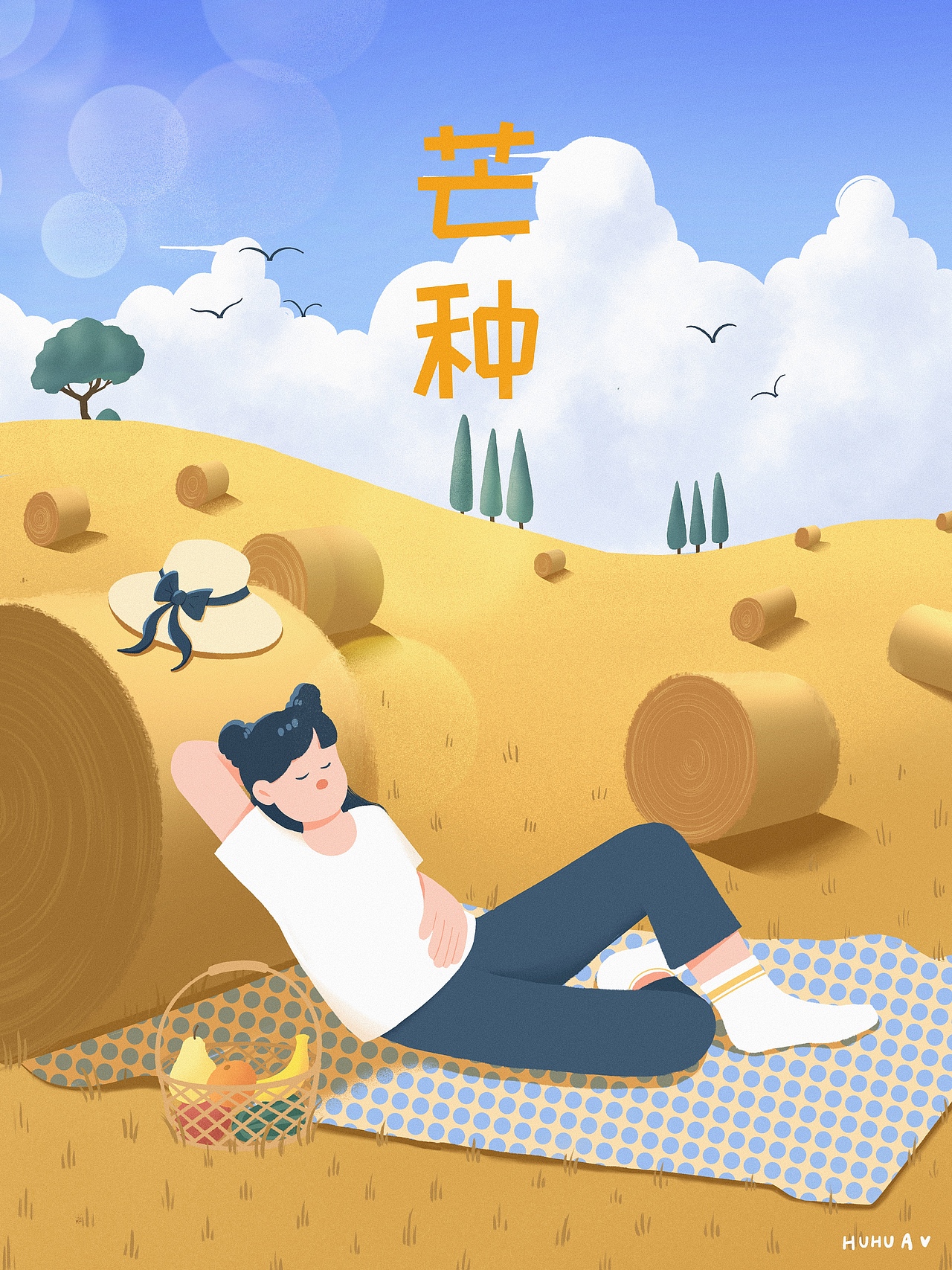 二十四节气《一枚女纸的廿四节气》（图ZMzA3MTE2NDU2） - 商业插画 - 站酷设计师大欢HUHU_A原创素材 - 站酷ZCOOL