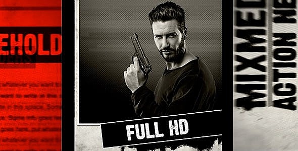 AE模板|复古历史旧报纸样机宣传文字行动新闻促销节目