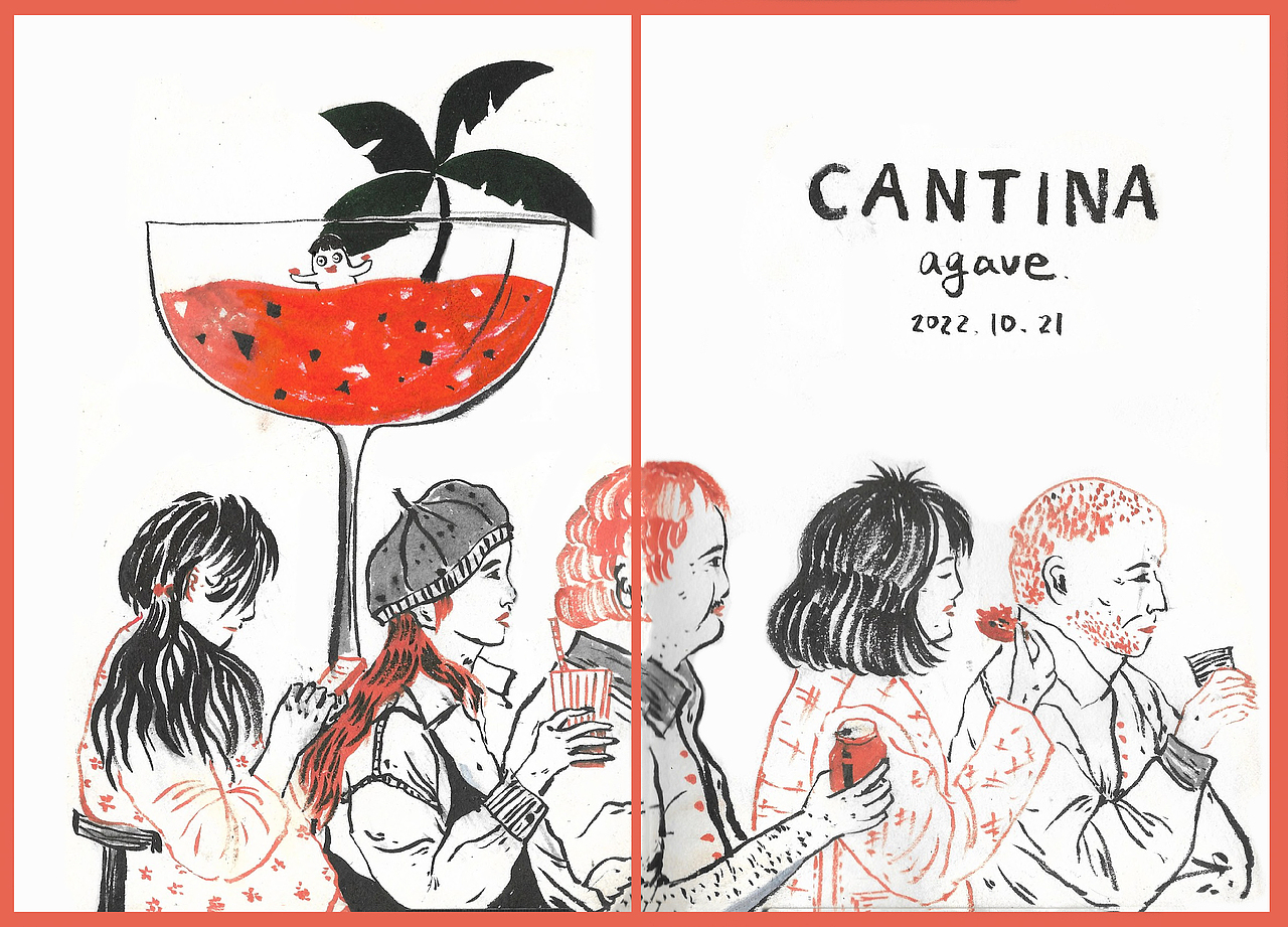 生活速写本——黑与红的碰撞