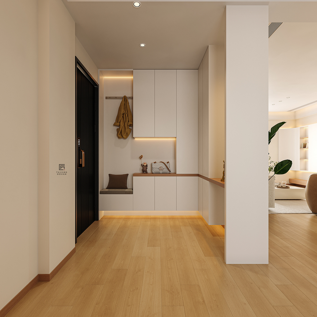 私宅设计:暖色现代,恰到好处的净!