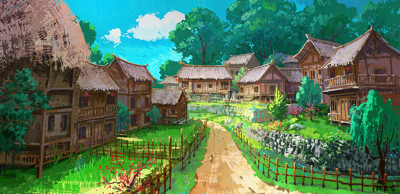 一组动画PV美术设定