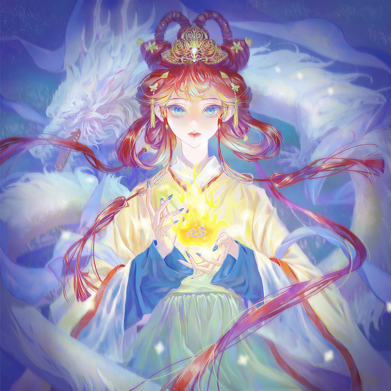 少女与龙（图ZMzU0NzI4MjUy） - 创作习作 - 站酷设计师万木椰原创素材 - 站酷ZCOOL
