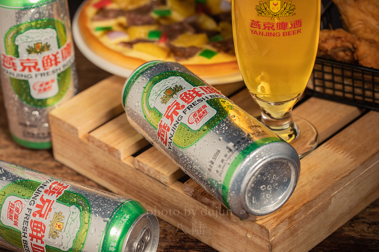 夏季饮品,冰爽醇厚啤酒拍摄