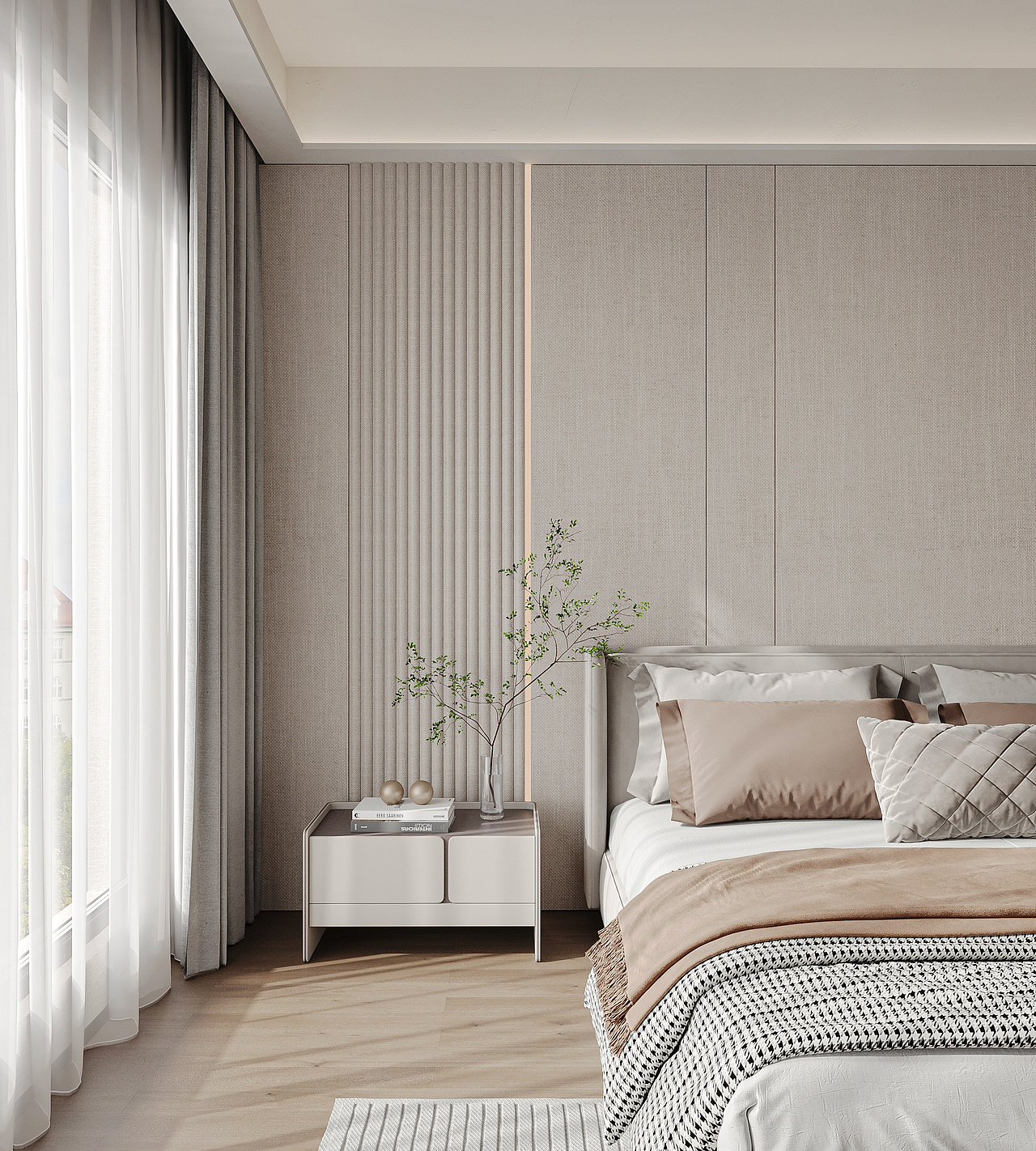 奶油轻奢效果图制作