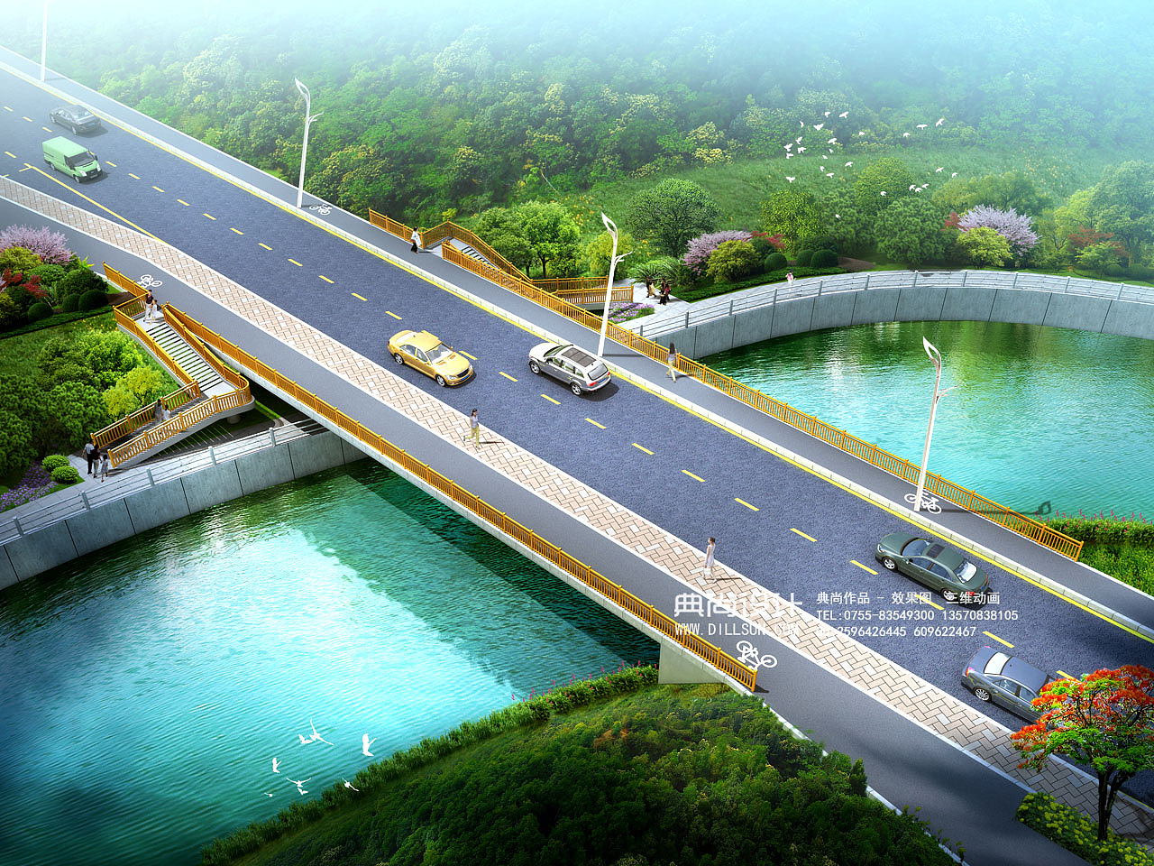 桥梁设计效果图