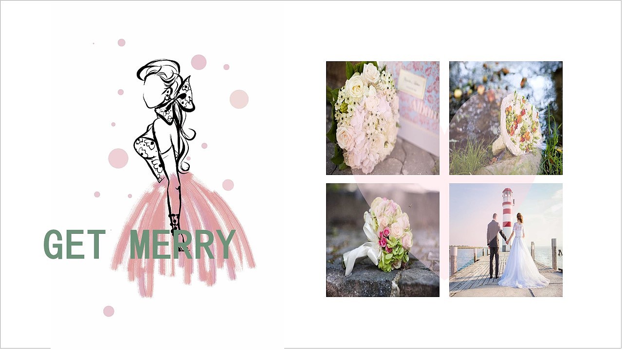 时尚杂志风浪漫情人节婚礼结婚纪念相册PPT模板