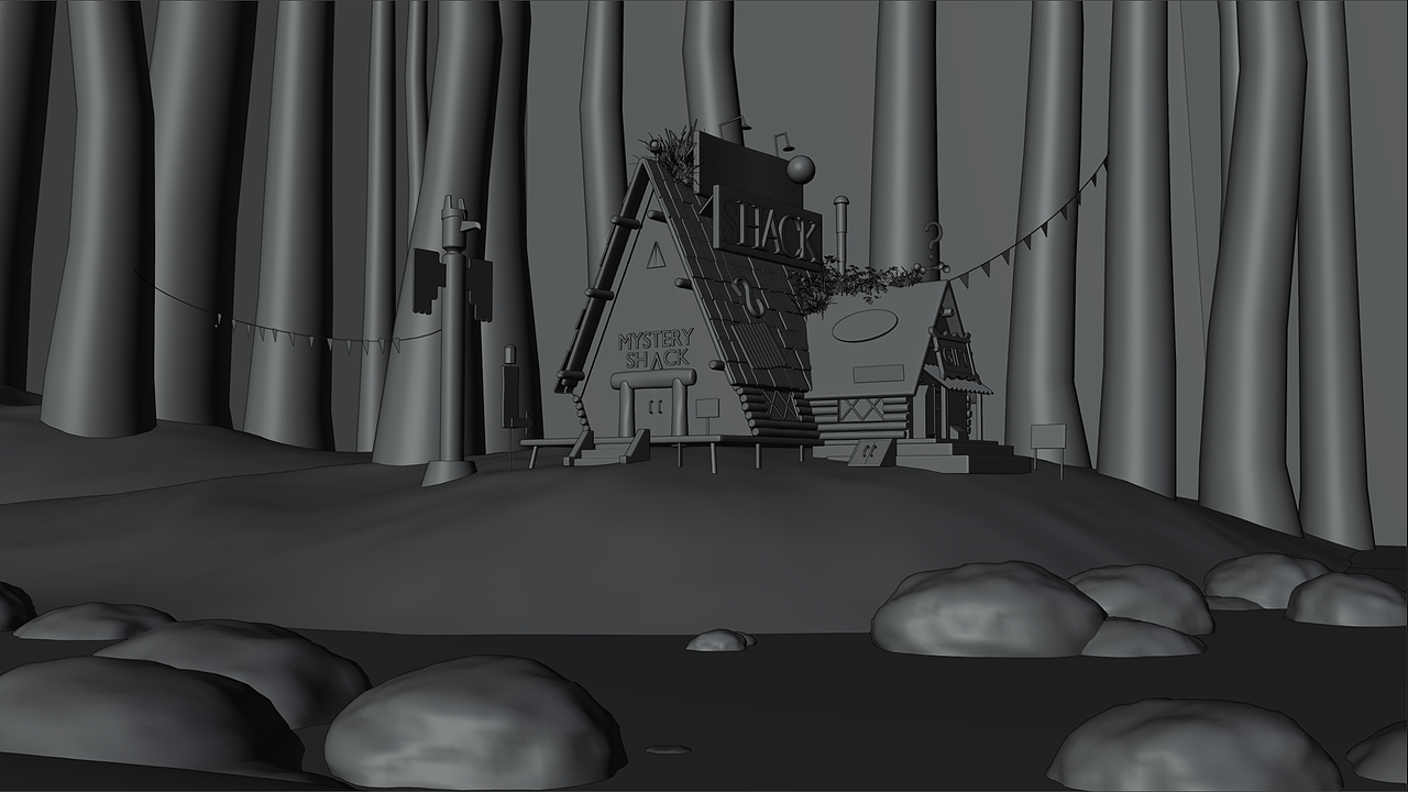 【Blender】卡通场景动画-怪诞小镇