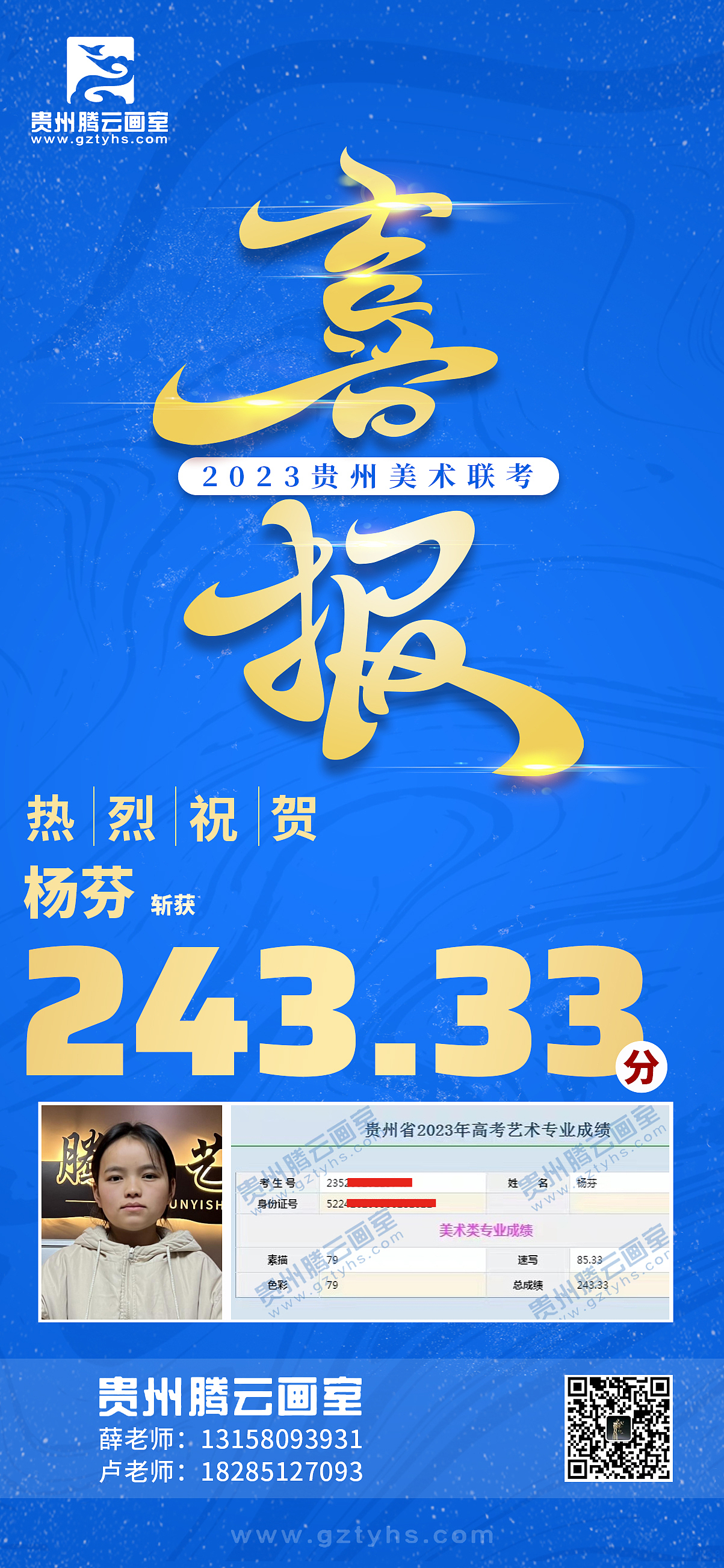 腾云画室2023喜报