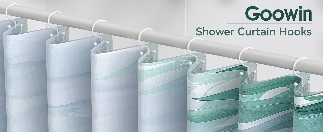 亚马逊金属浴帘勾多色建模排版