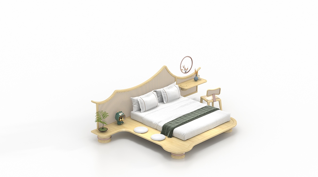 新中式卧室家具设计