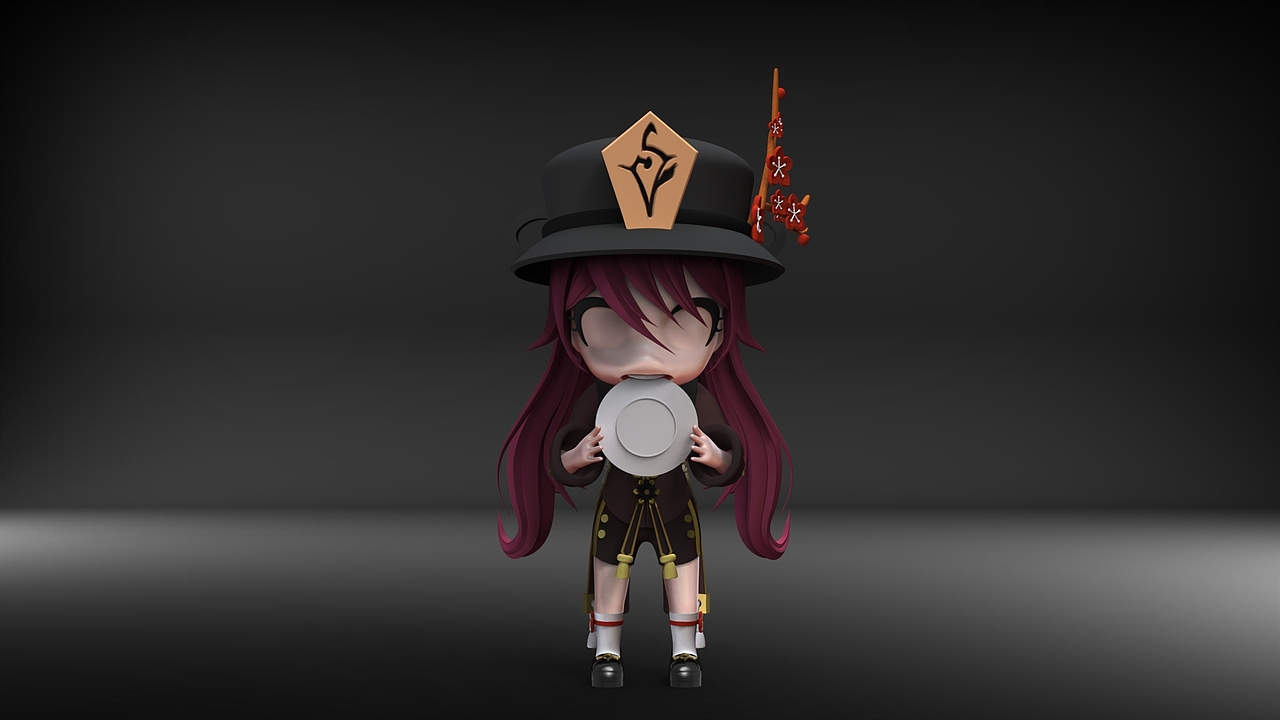 原神胡桃q版（圖ZMzAxODgyMTg4） - 其他三維 - 站酷設(shè)計(jì)師akia原創(chuàng)素材 - 站酷ZCOOL