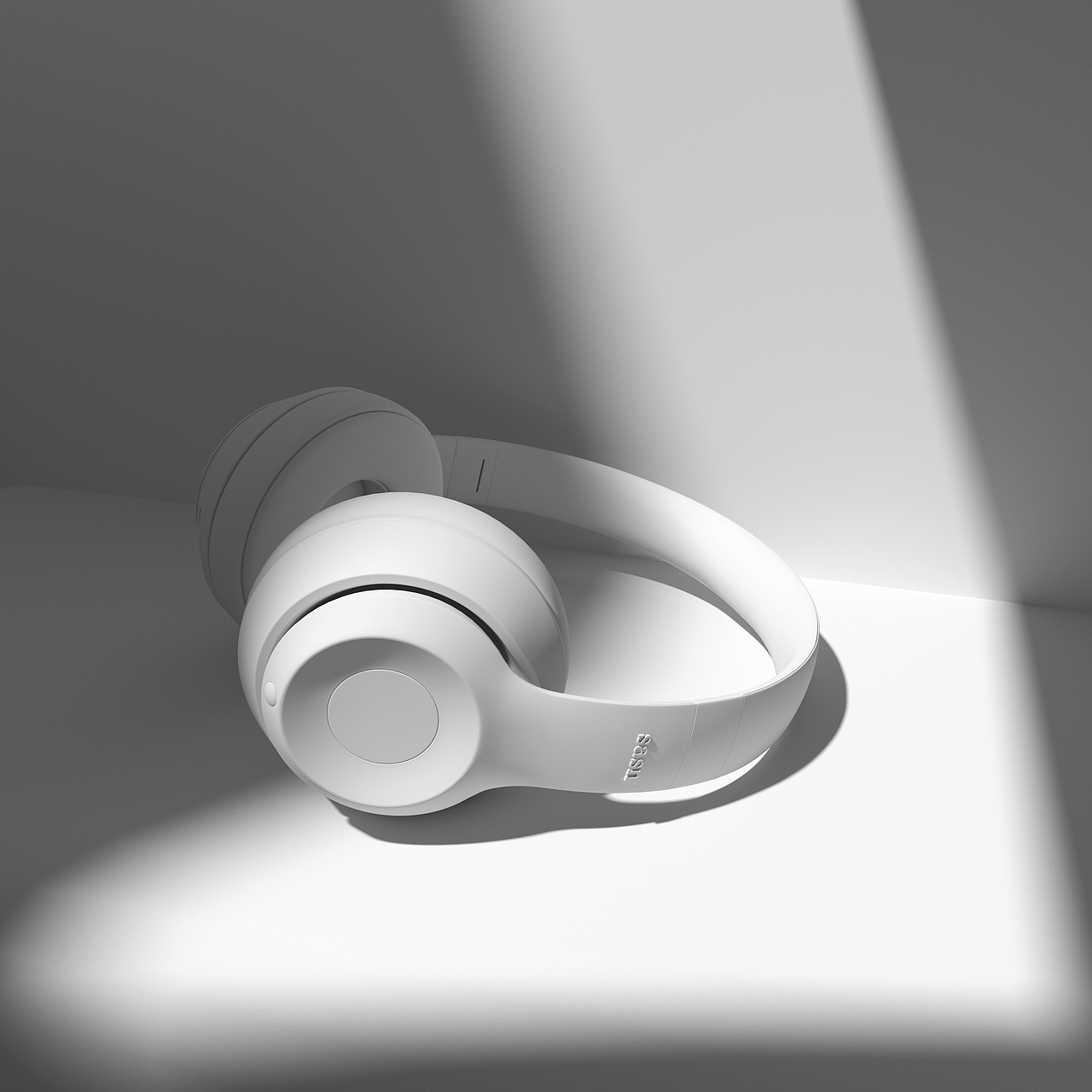 暗色调耳机渲染