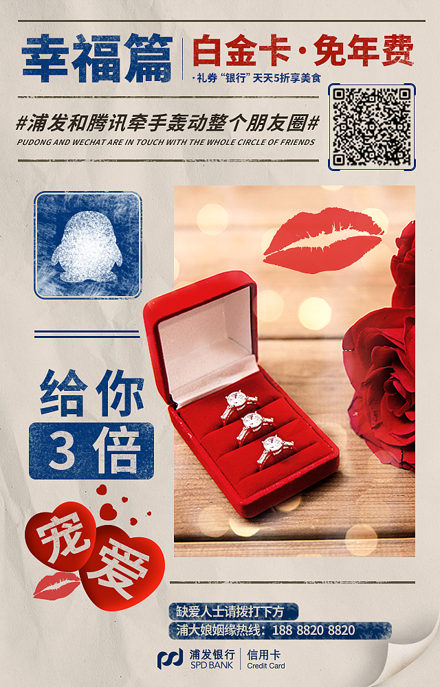 浦发银行信用卡券海报
