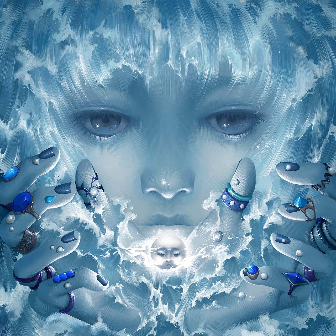 月球潮汐（圖ZMzI4NTc4NDA4） - 藝術(shù)插畫 - 站酷設(shè)計(jì)師幾朵JIDUO原創(chuàng)素材 - 站酷ZCOOL