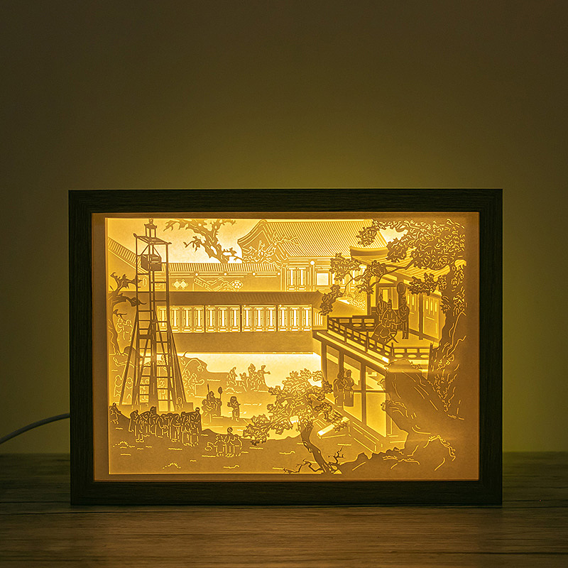 乾隆元宵行乐图纸雕