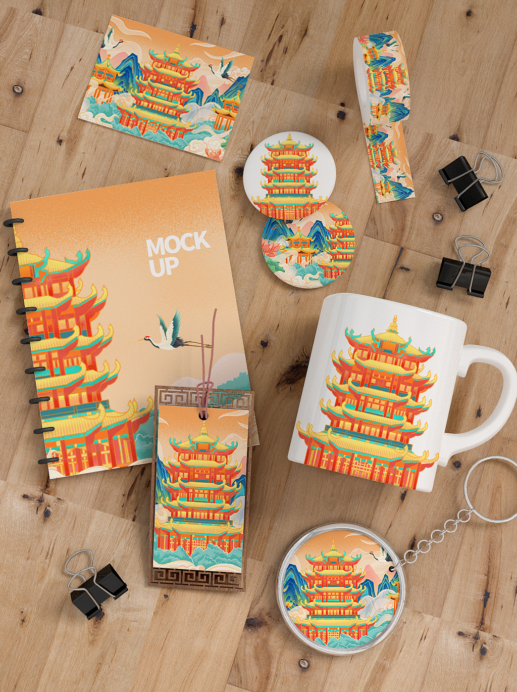 国潮建筑-黄鹤楼（图ZMzE4NDc4NDg4） - 创作习作 - 站酷设计师世界啊小骗子原创素材 - 站酷ZCOOL