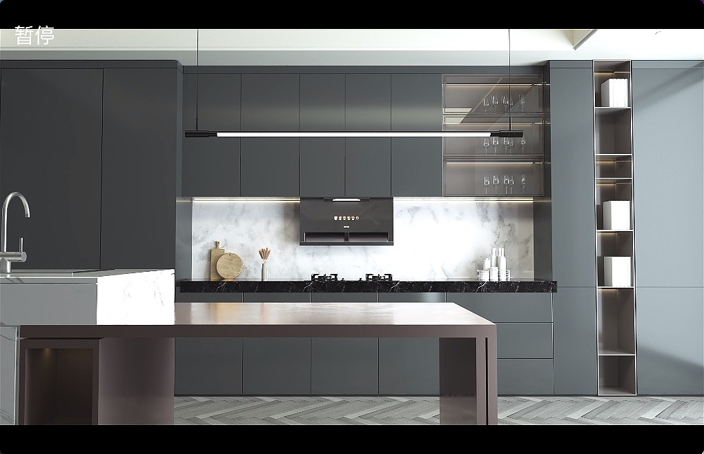 SUPOR苏泊尔顶侧双吸超薄油烟机三维CG动画视频