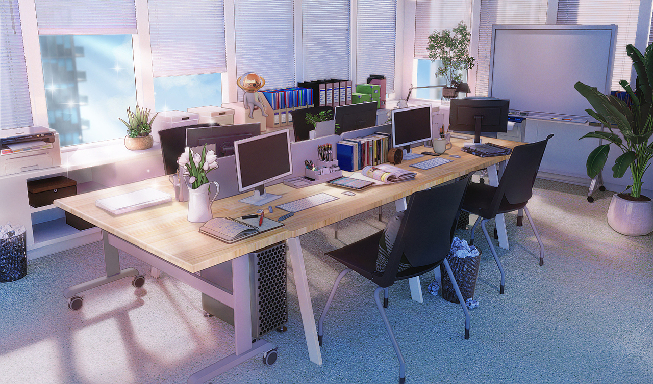 办公室（图ZMzEwNTM4MDAw） - 游戏原画 - 站酷设计师柠嚒嚒原创素材 - 站酷ZCOOL